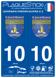 10 -Saint-Jean-de-Bonneval "Blason" PlaqueStick