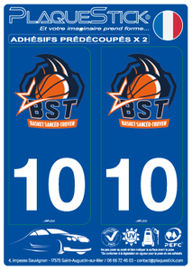 10 -Troyes "Basket Sancéo Troyen" PlaqueStick