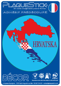 110 -Croatie "Hrvatska" -Map, Décor