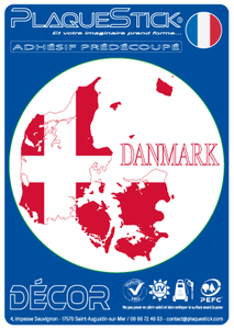 111 -Danemark "Danmark" Map, Décor A6