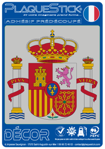 112 -Espagne "Espana" Escudo de armas, Décor