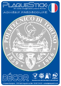 117 -Italie "Italia" -Torino Politecnico, Décor PlaqueStick