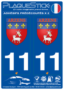 11 -Arzens "Blason" PlaqueStick