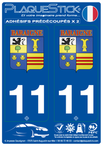 11 -Baraigne "Blason" PlaqueStick