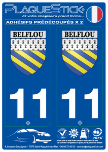 11 -Belflou "Blason" PlaqueStick