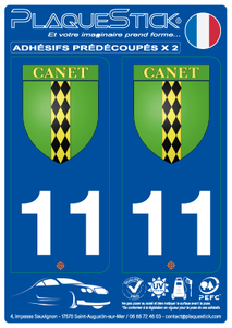 11 -Canet "Blason" PlaqueStick