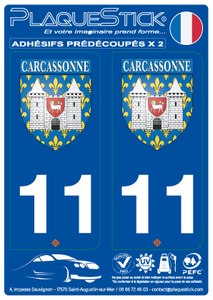 11 -Carcassonne "Blason" PlaqueStick