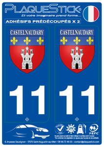 11 -Castelnaudary "Blason" PlaqueStick