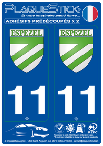 11 -Espezel "Blason" PlaqueStick