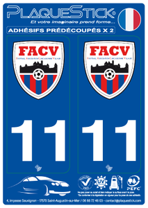 11 -Football Association Carcassonne-Villalbe PlaqueStick