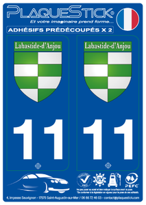 11 -Labastide-d'Anjou "Blason" PlaqueStick