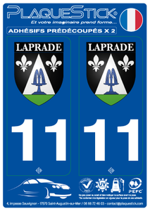 11 -Laprade "Blason" PlaqueStick