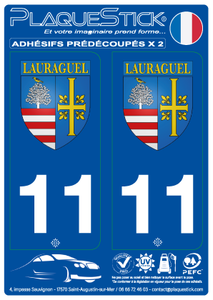 11 -Lauraguel "Blason" PlaqueStick