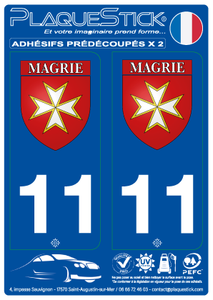 11 -Magrie "Blason" PlaqueStick