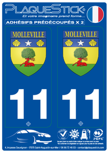 11 -Molleville "Blason" PlaqueStick