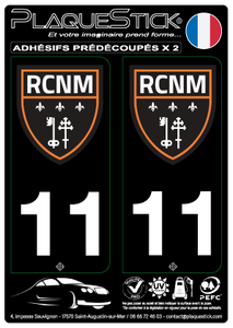 11 -Narbonne-Méditerranée "RC" Fond noir PlaqueStick