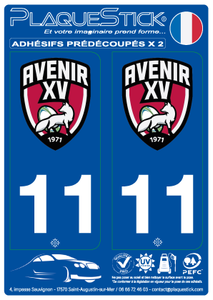 11 -Ouveillan-Cuxac-Sallèles "AOCS XV" PlaqueStick