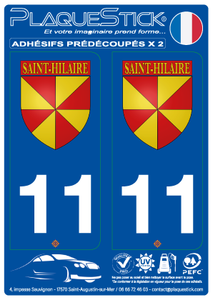 11 -Saint-Hilaire "Blason" PlaqueStick