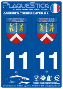 11 -Trèbes "Blason" PlaqueStick