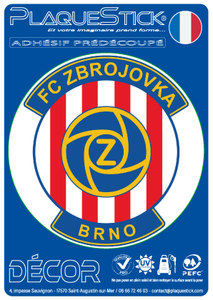 124 -Tchequie "Tchequie" Brno, FC Zbrojovka, Décor PlaqueStick