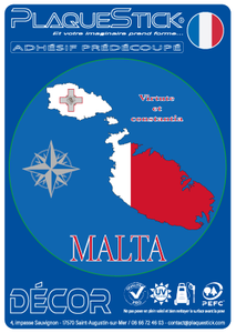 127 -Malte "Malta" Décor PlaqueStick