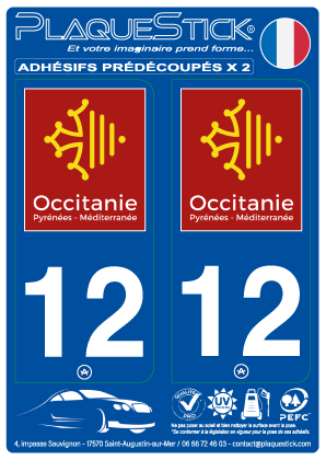 12 -Occitanie PlaqueStick
