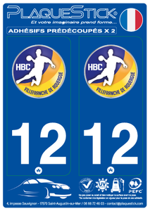 12 -Villefranche-de-Rouergue "Handball" PlaqueStick