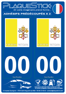 130 -Cité-du-Vatican "Civitas Vaticana" PlaqueStick