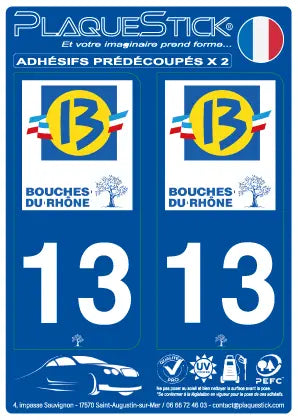 13 -Bouches-du-Rhône PlaqueStick