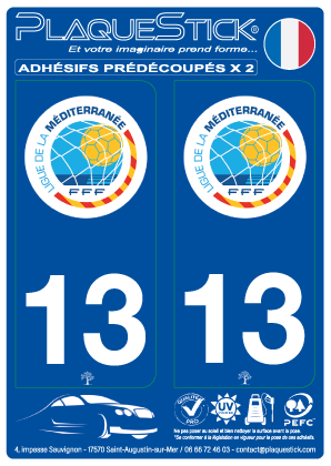 13 -Ligue de la Méditerranée PlaqueStick