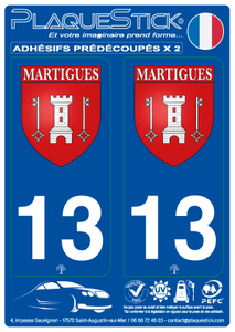 13 -Martigues "Blason" PlaqueStick