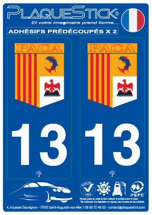 13 -Sud-Alpes-Côte-d'Azur PlaqueStick