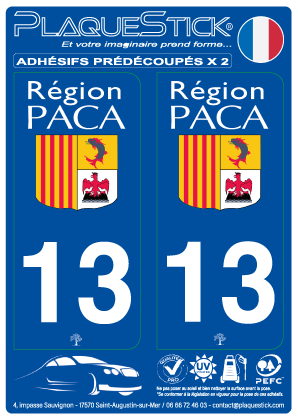 13 -Région PACA PlaqueStick