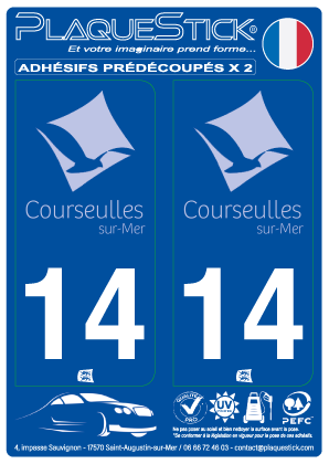 14 -Courseulles-sur-Mer PlaqueStick