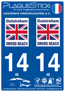 14 -Ouistreham "Sword Beach" PlaqueStick