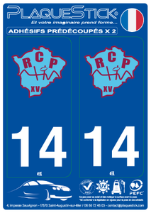14 -Pont-l'Évêque "Rugby" PlaqueStick