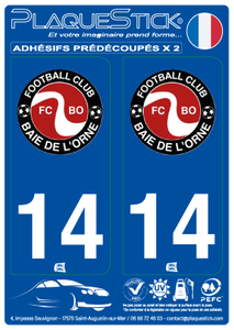 14 -Ranville "Baie de l'Orne" FC PlaqueStick