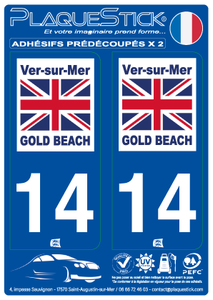 14 -Ver-sur-Mer "Gold Beach" PlaqueStick
