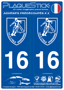 16 -L'Isle-d'Espagnac "FCC" PlaqueStick