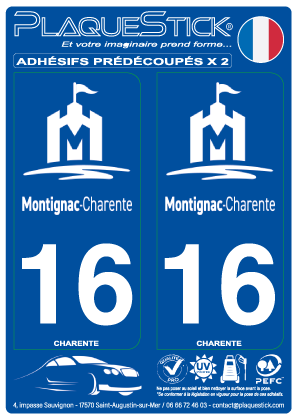 16 -Montignac-Charente PlaqueStick