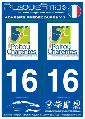 16 -Poitou-Charentes PlaqueStick