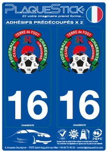 16 -Terres-de-Haute-Charente "FC" PlaqueStick