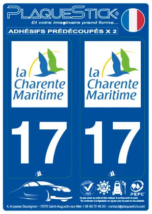 17 -Charente-Maritime PlaqueStick