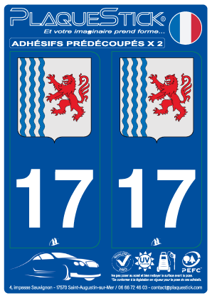 17 -Nouvelle-Aquitaine PlaqueStick