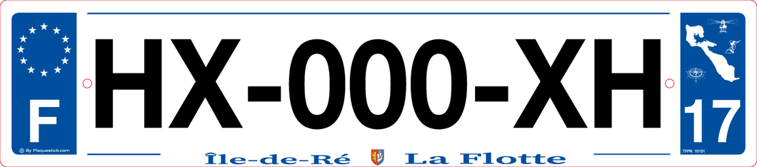 17 -Plaque immatriculation Île-de-Ré 