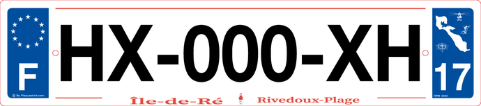 17 -Plaque immatriculation Île-de-Ré 