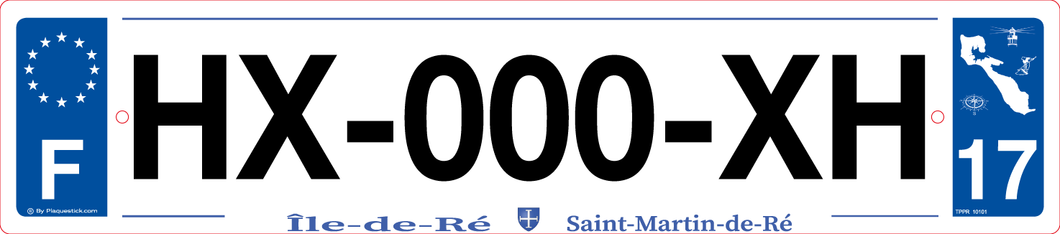 17 -Plaque immatriculation Île-de-Ré 
