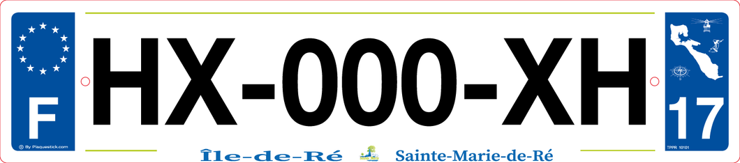 17 -Plaque immatriculation Île-de-Ré 