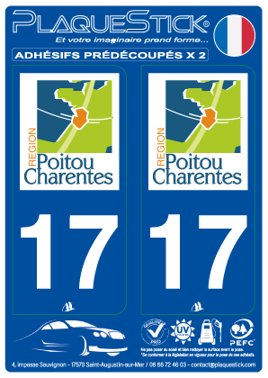 17 -Poitou-Charentes PlaqueStick