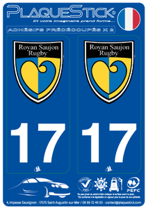 17 -Royan-Saujon "Rugby" PlaqueStick